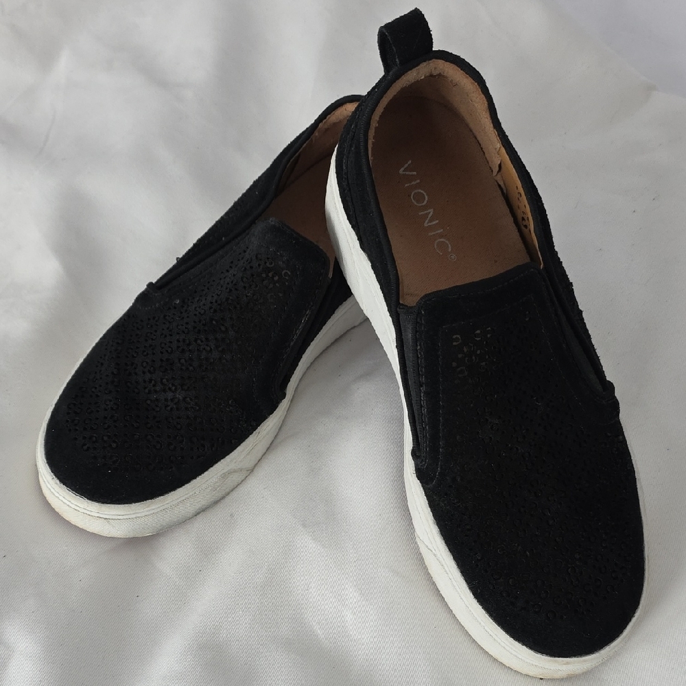 Vionic Black Slip-On Loafers